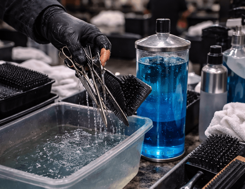 Manual tool cleaning: buckets, wet implements, and sanitation clutter